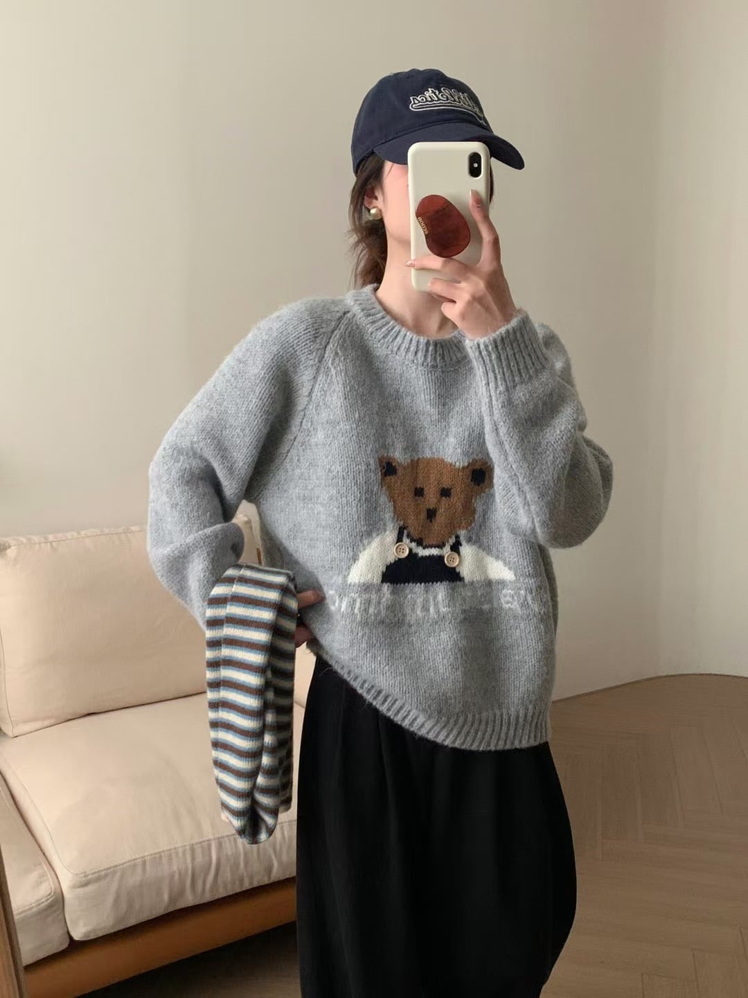 【tops】クルーネックニットセーター　M26938