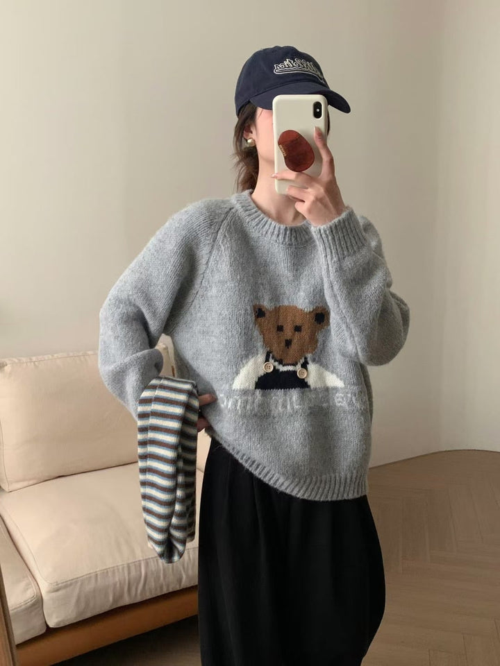 【tops】クルーネックニットセーター　M26938