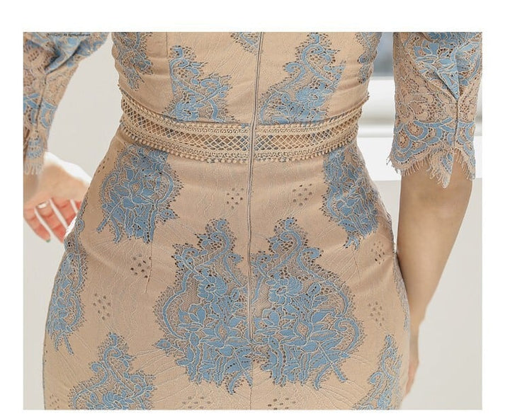 【dress】知的で品の良い♡エレガントレースワンピース　M17156