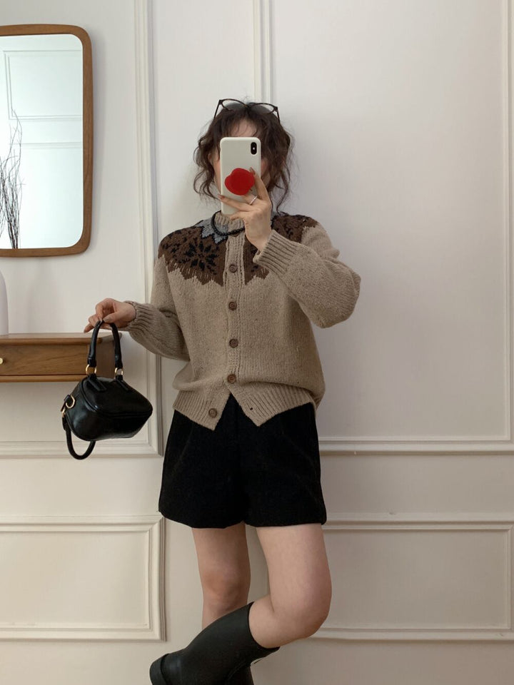 【outer】クルーネックニットカーデ　M27105