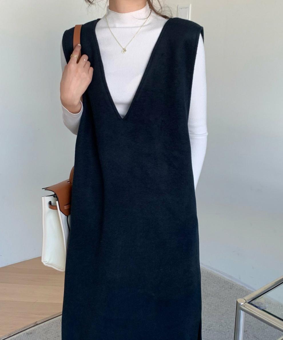【dress】Vネックベストワンピース　M26527