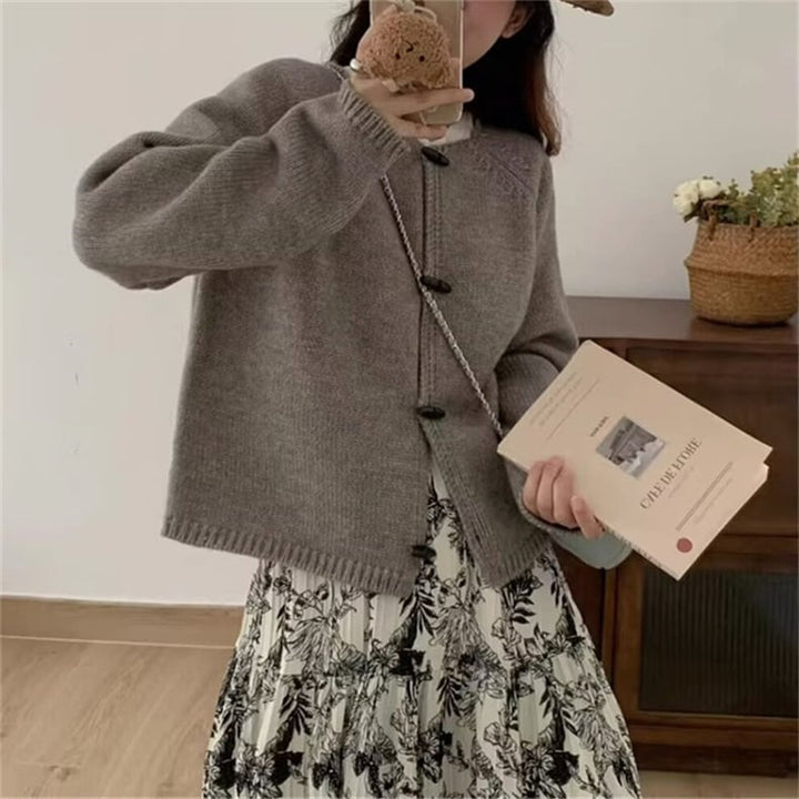 【outer】クルーネックニットカーディガン　M17794