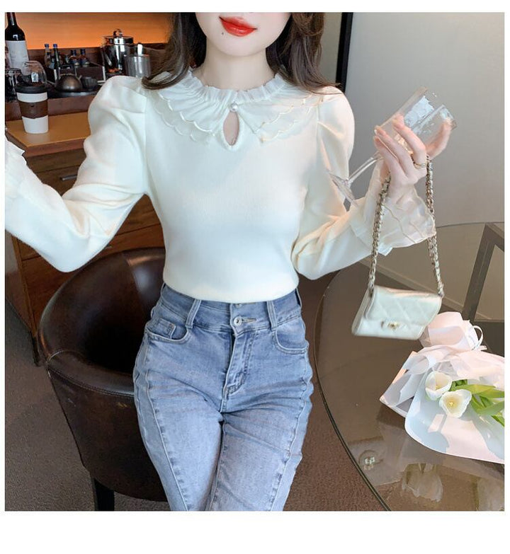 【tops】レースニットトップス　M18850