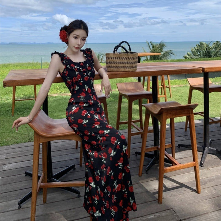 【dress】花柄キャミワンピース　M24710