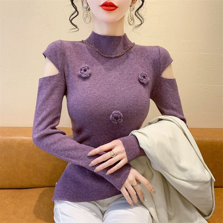 【tops】立体フラワーニットトップス　M27967