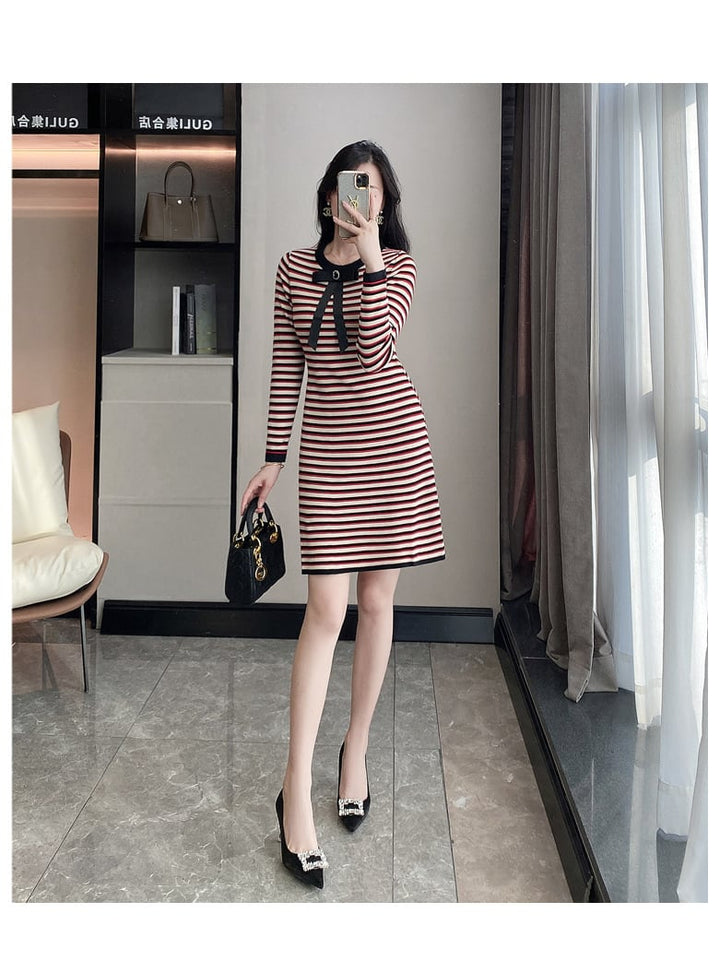 【dress】ボーダー柄ワンピース　M25482