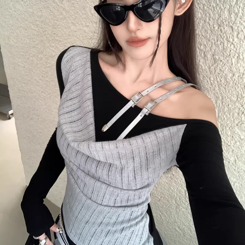 【tops】フェイクレイヤードトップス Q7940