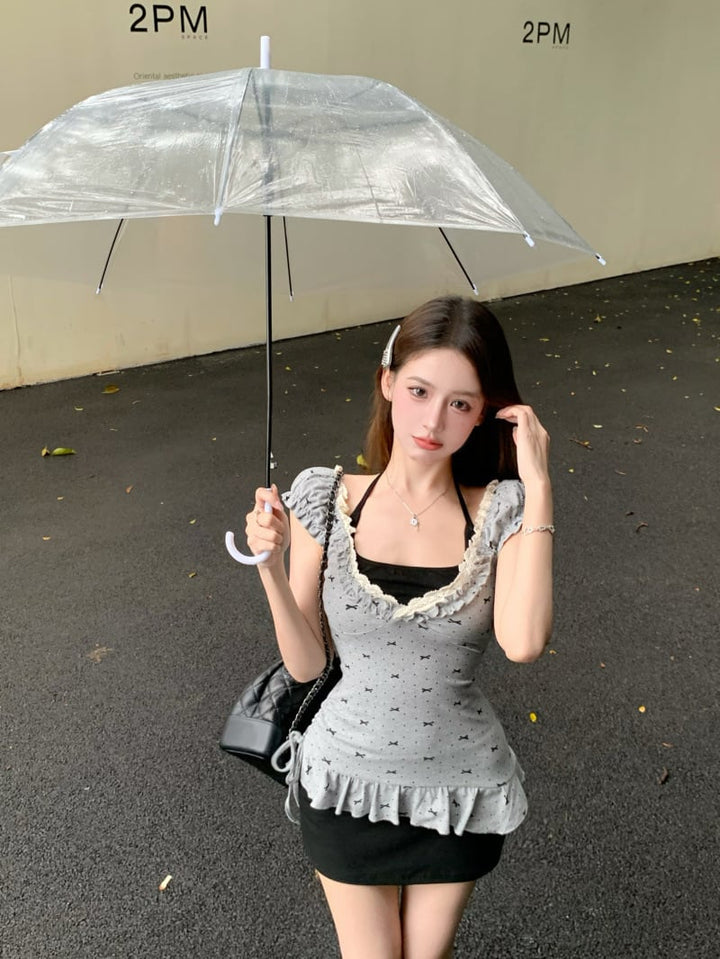 【dress】切り替えワンピース　M24478