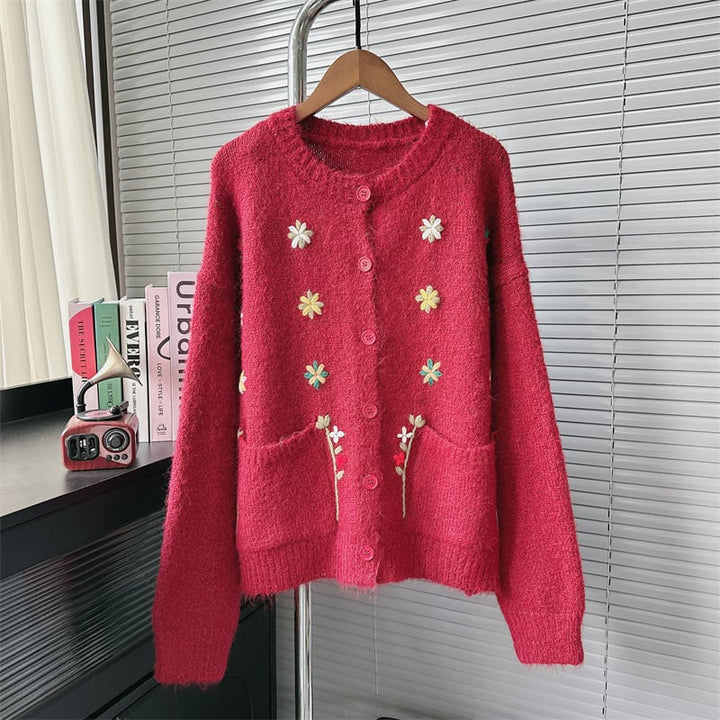 【outer】刺繍ニットカーデ　M28819