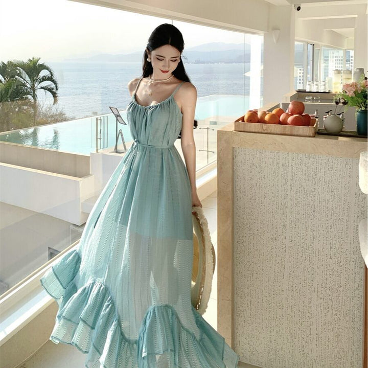 【dress】フリルキャミワンピース　M30170