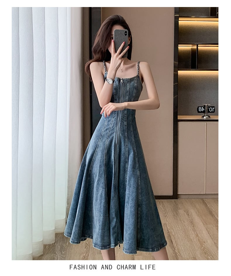 【dress】デニムキャミワンピース　M24267
