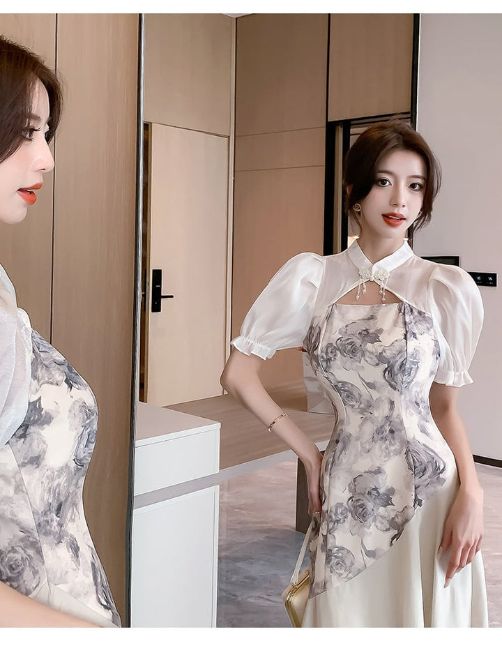 【dress】知的で品の良い♡エレガント切り替えデートワンピース　M16974