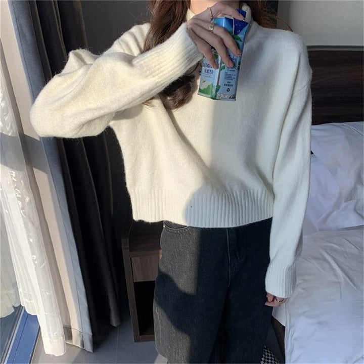 【tops】無地ニットセーター　M26441