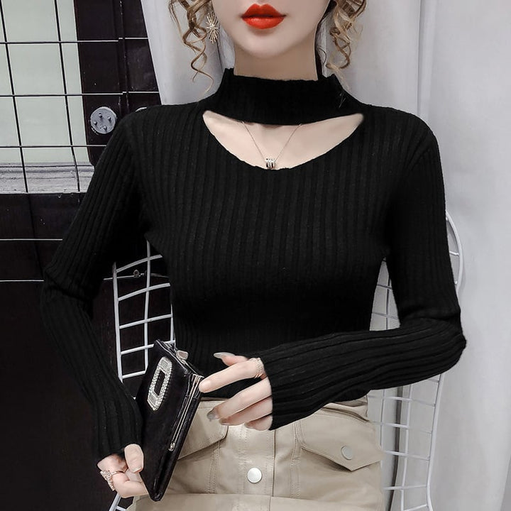 【tops】カットワークニットトップス　M27003