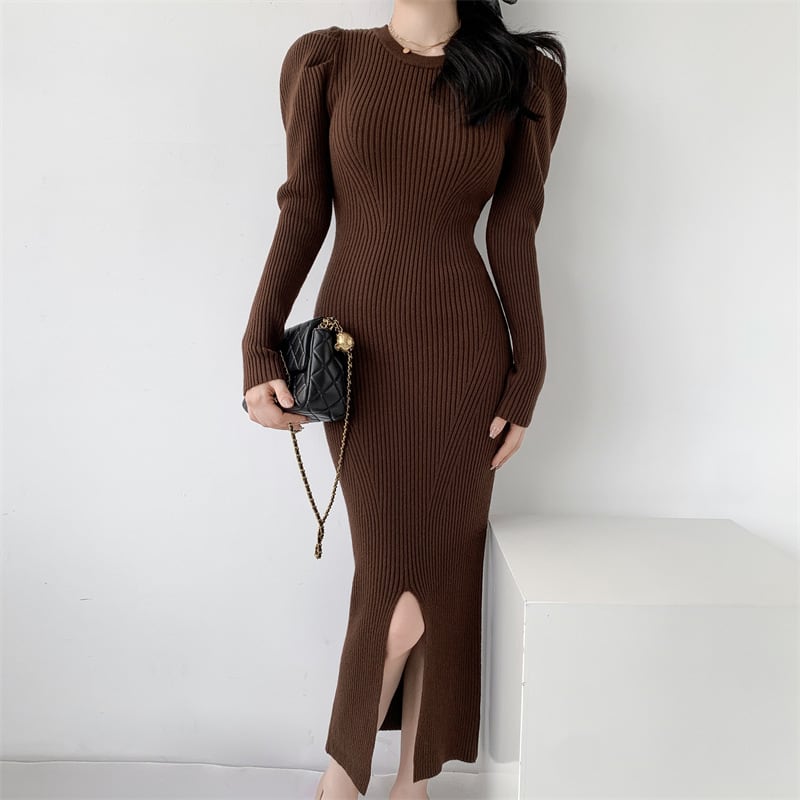 【dress】スリットワンピース　M18842