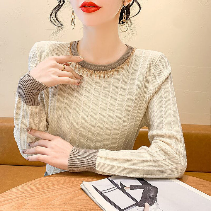 【tops】クルーネックニットトップス　M27423