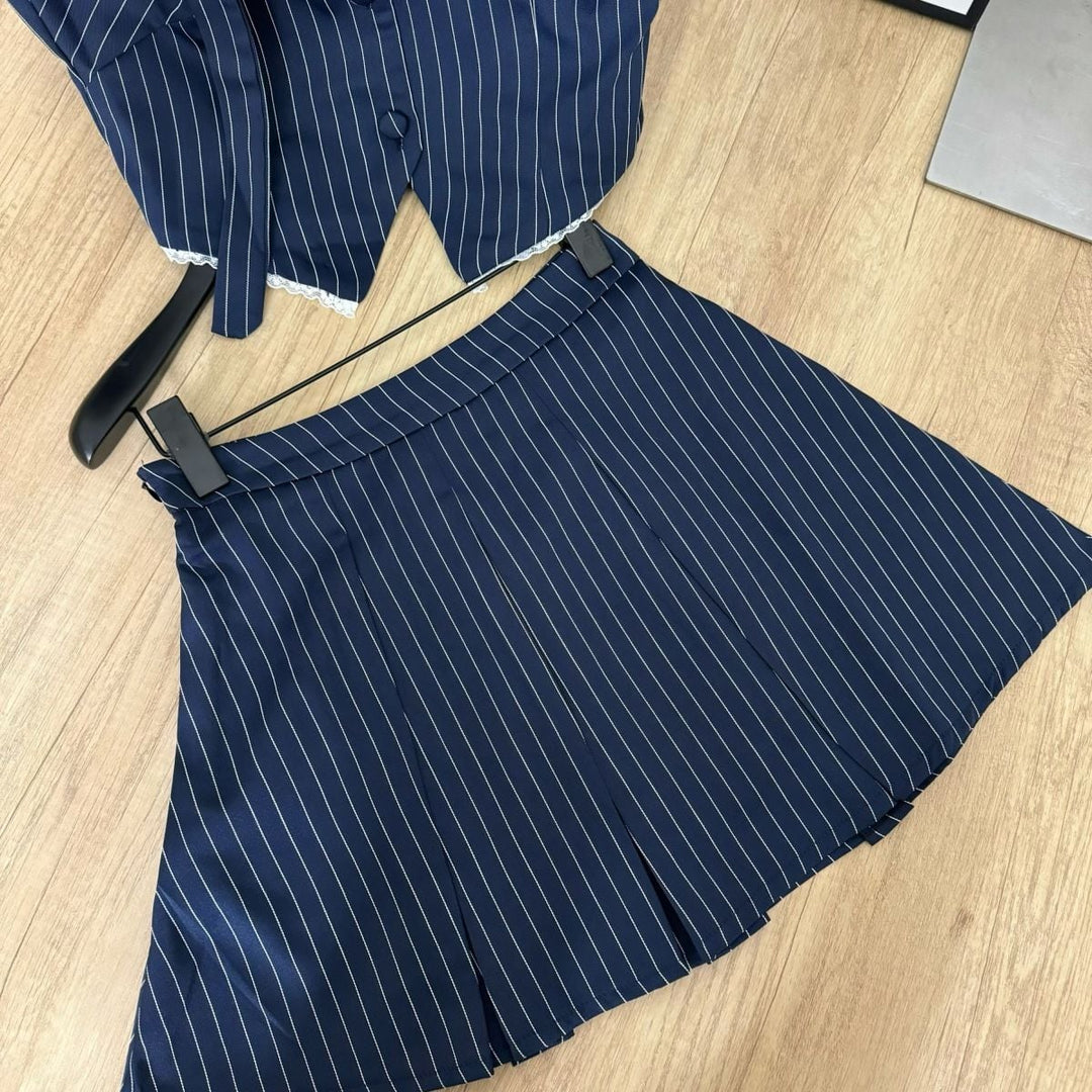 【set】ノースリーブトップス+スカートセット　M24604