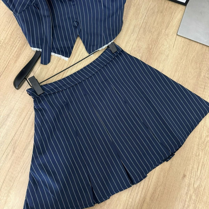 【set】ノースリーブトップス+スカートセット　M24604
