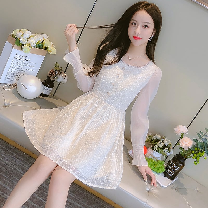 【dress】大人らしい エレガント切り替えデートワンピース　M17201