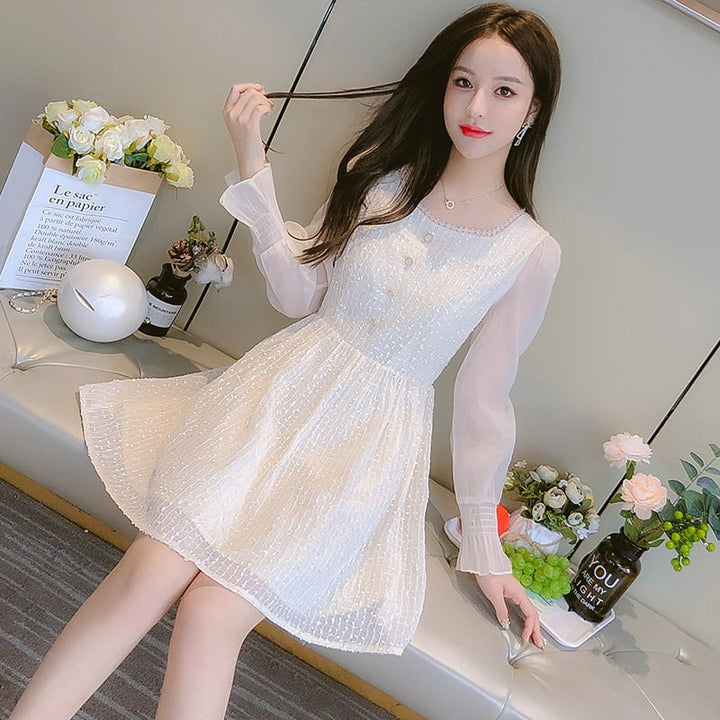 【dress】大人らしい エレガント切り替えデートワンピース　M17201