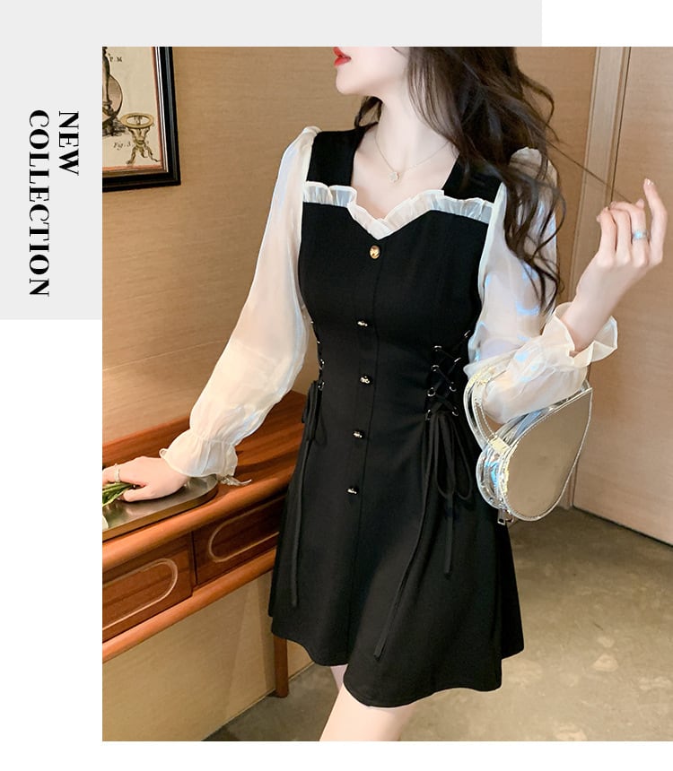 【dress】女性力を高める～切り替えデートワンピース　M17086