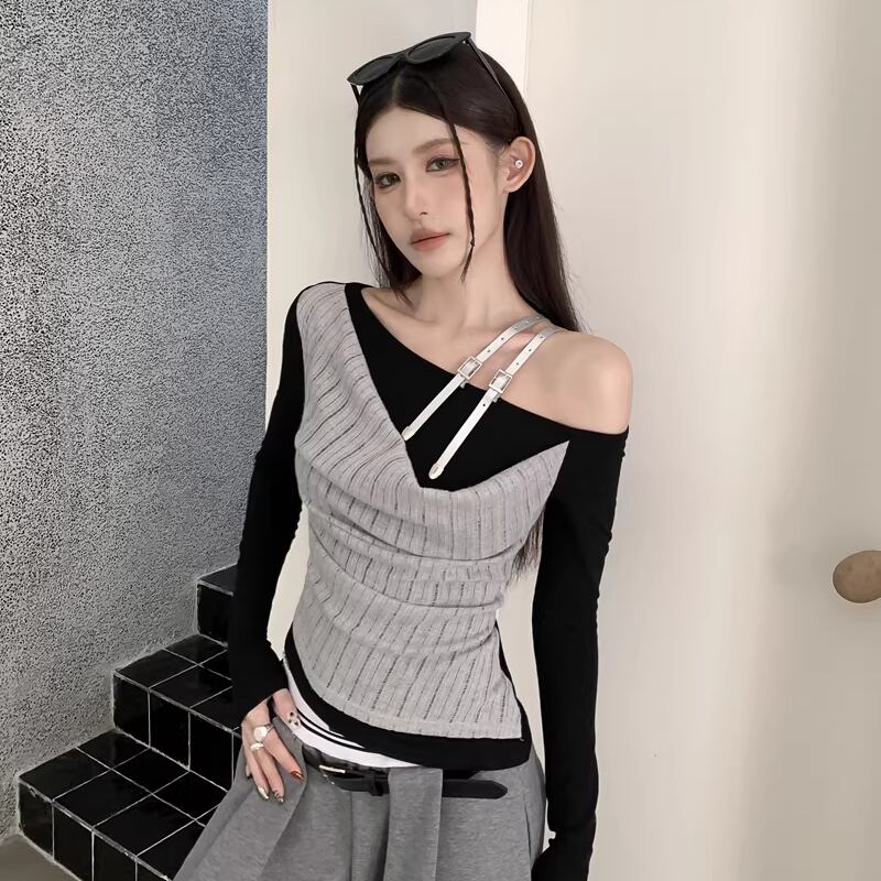 【tops】フェイクレイヤードトップス Q7940