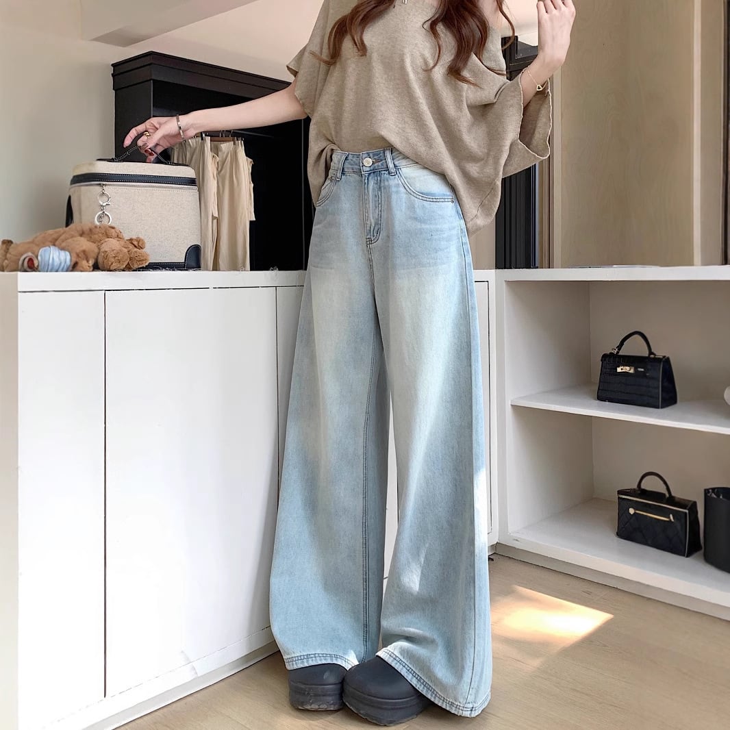 【bottoms】デニムワイドパンツ　M29830