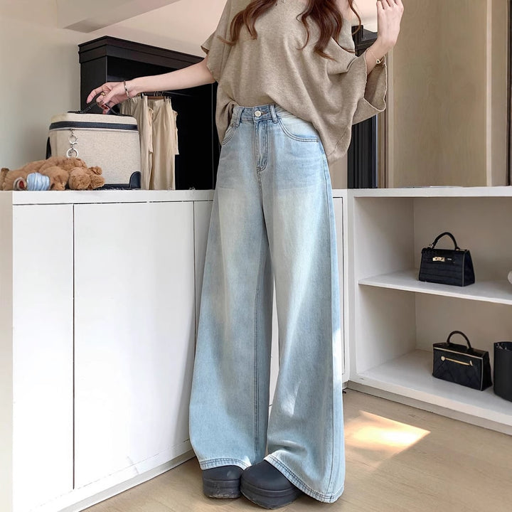 【bottoms】デニムワイドパンツ　M29830