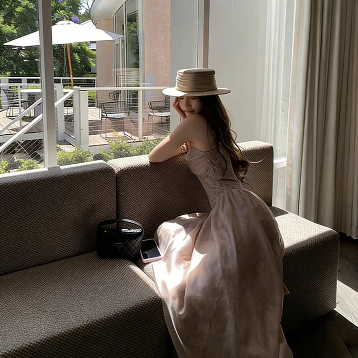 【dress】レースキャミワンピース Q8384