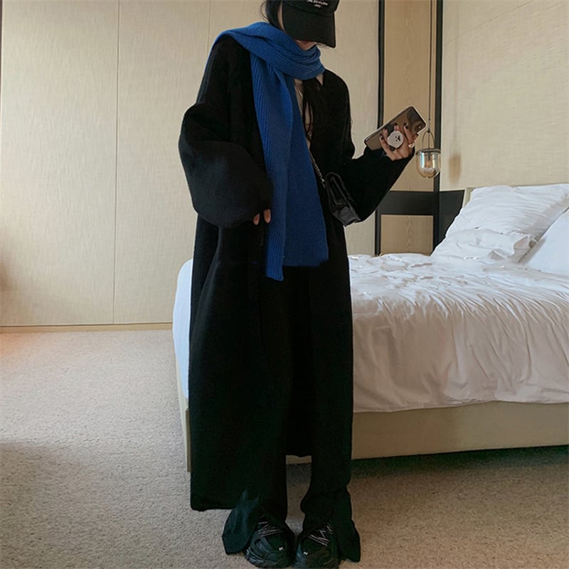 【outer】ロング丈ニットカーデ　M18409