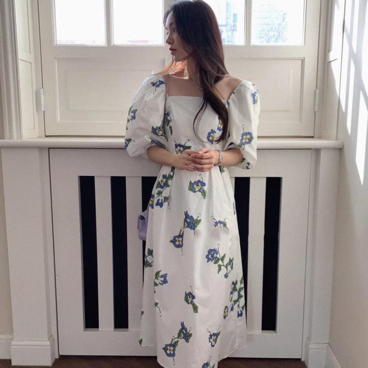 【dress】パフスリーブワンピース　M24735