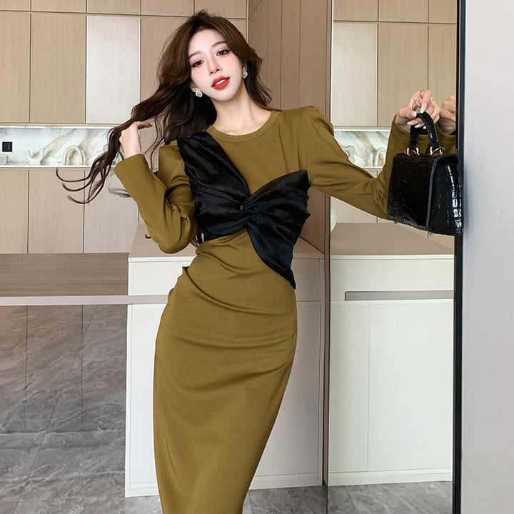 【dress】リボン付きデートワンピース　M18186