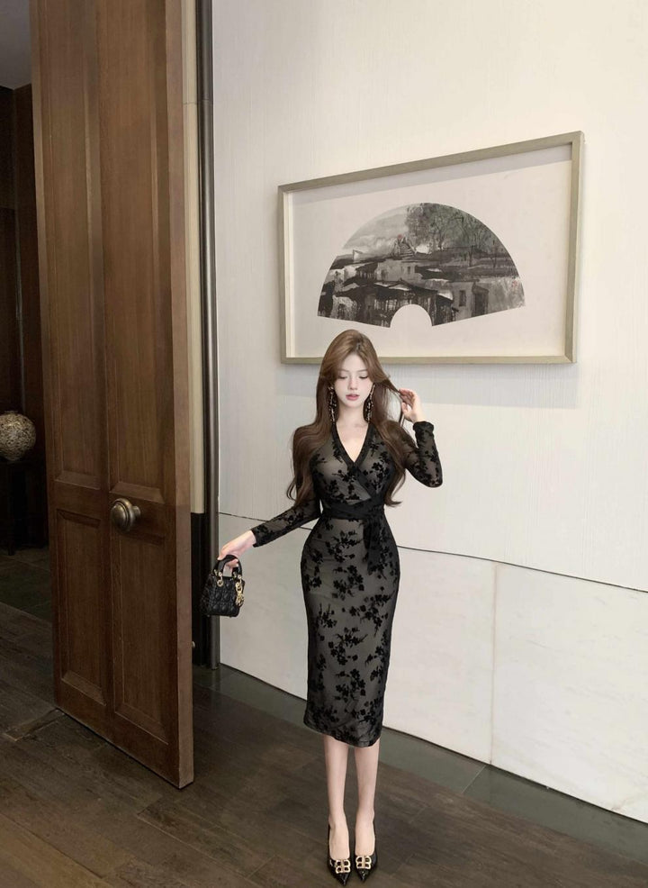 【dress】Vネックデートワンピース　M28258