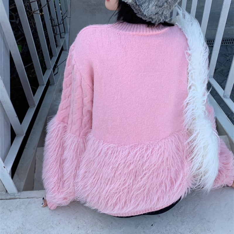 【tops】フェザーニットセーター　M18118