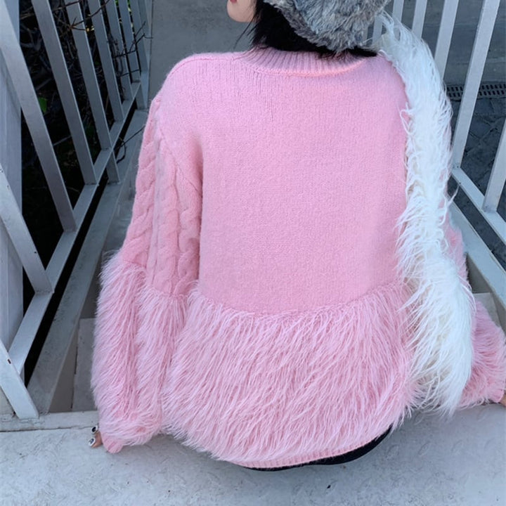【tops】フェザーニットセーター　M18118