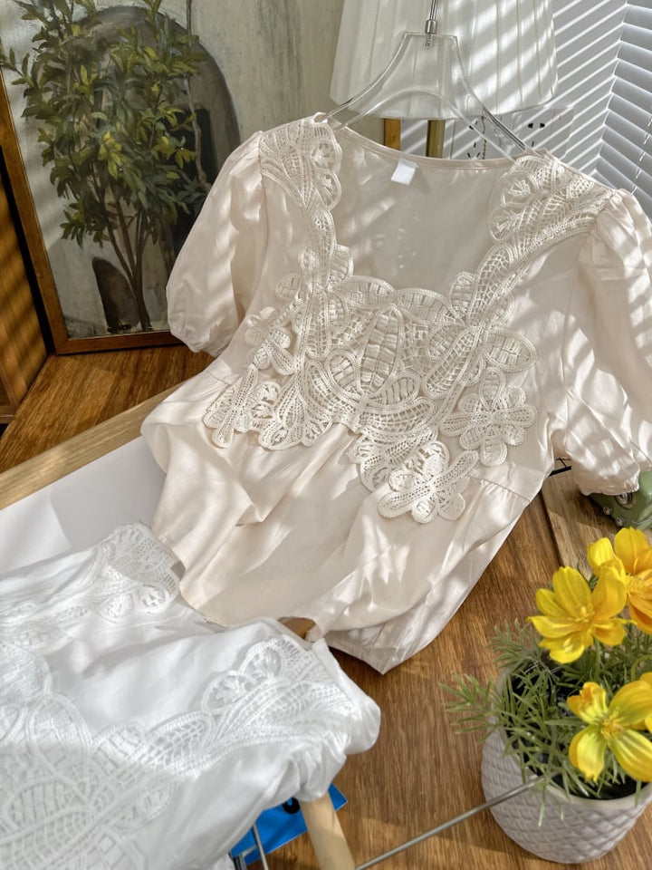 【tops】レースシャツトップス　M22611