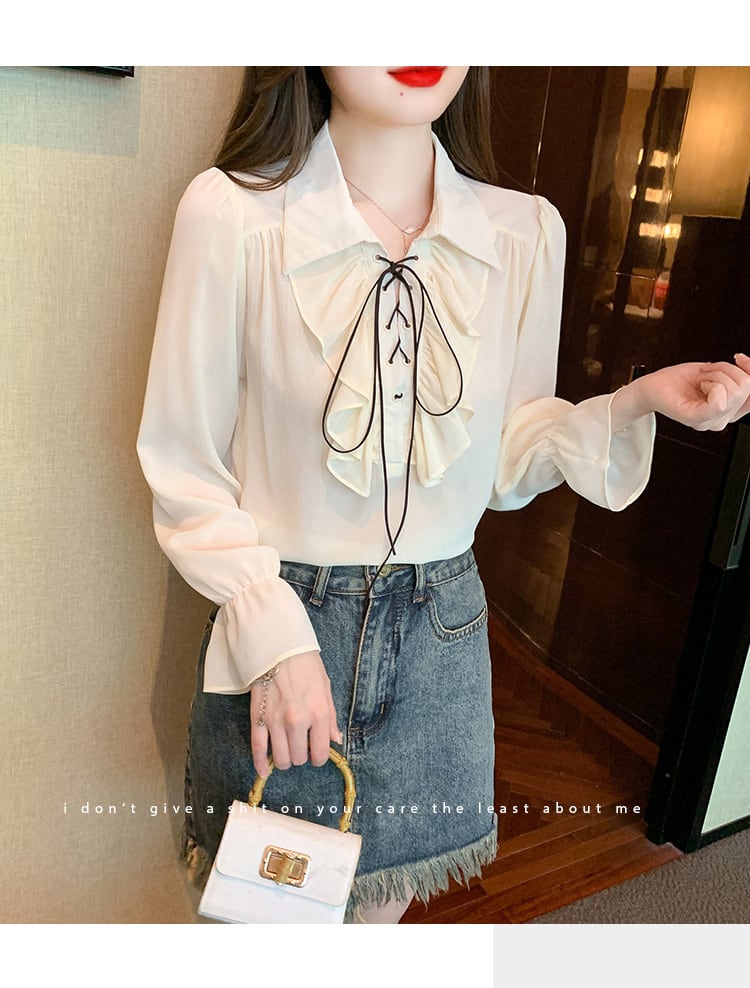 【tops】優しい雰囲気スウィートシャツトップス　M17603