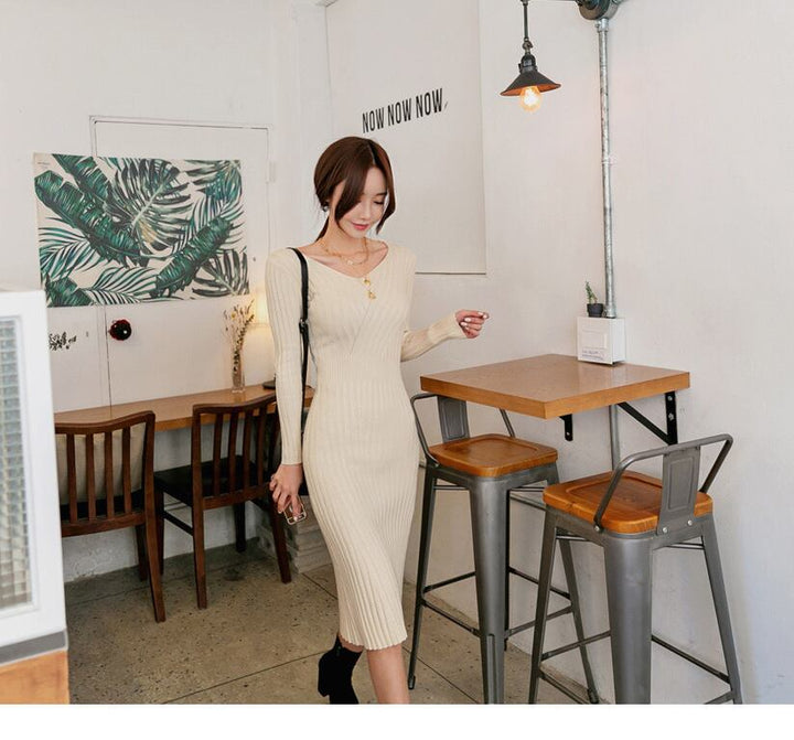 【dress】Vネックワンピース　M18984