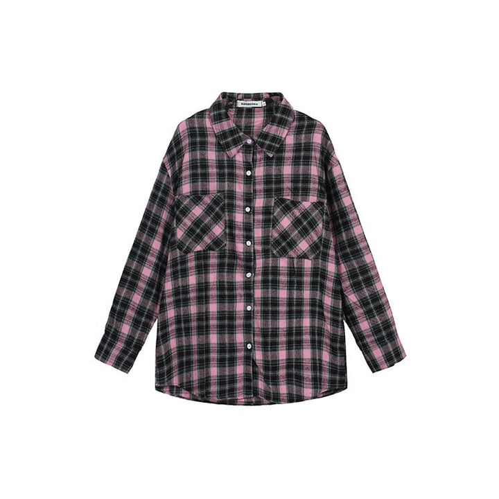 【tops】チェック柄シャツトップス　M25331