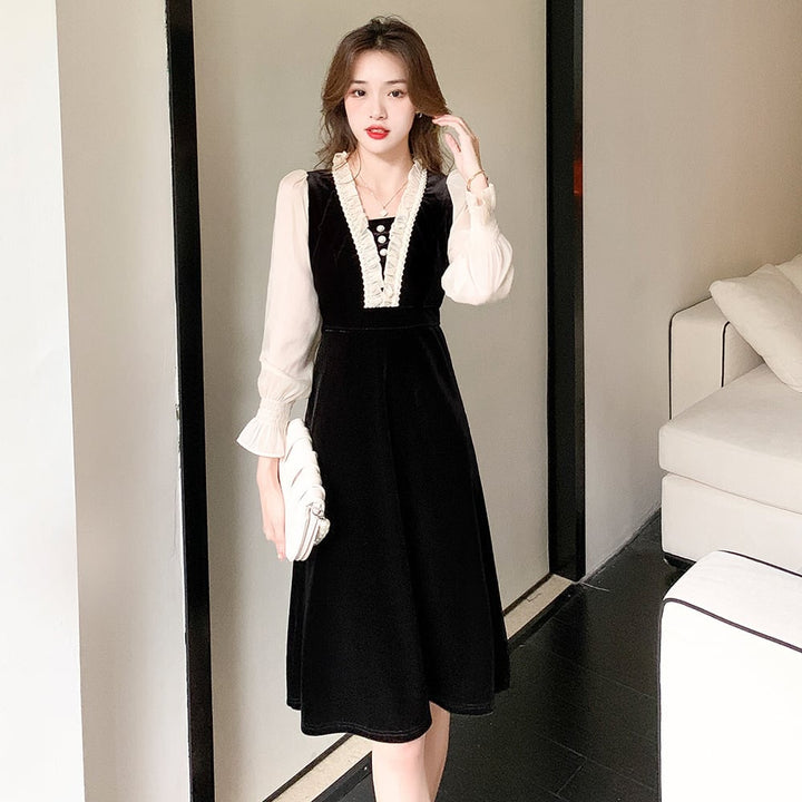 【dress】気質満点 エレガントオシャレデートワンピース　M17392
