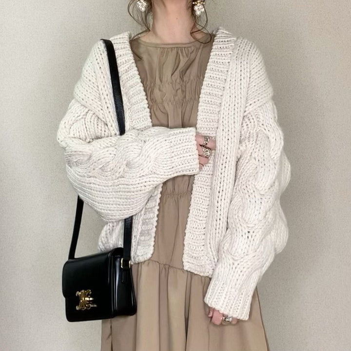 【outer】Vネックニットカーデ　M18447
