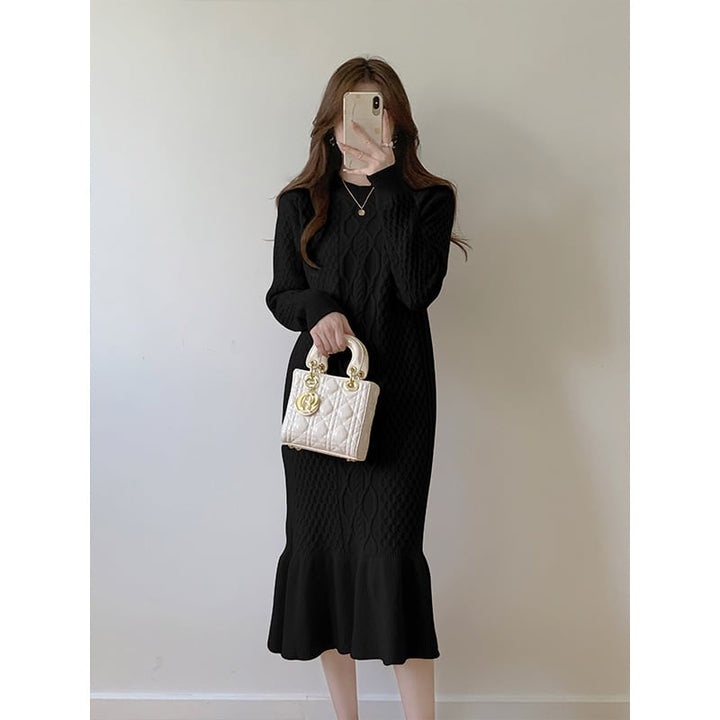 【dress】今季マストバイニットワンピースゆったり　M17657