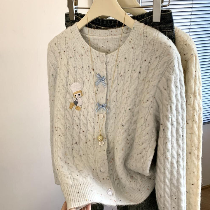 【outer】刺繍ニットカーデ　M29261