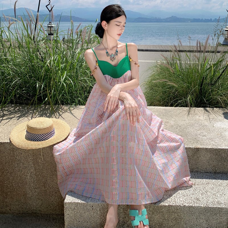 【dress】配色キャミワンピース　M21594