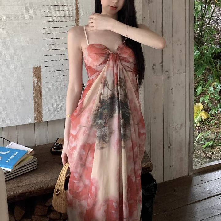 【dress】ロングキャミワンピース Q8334