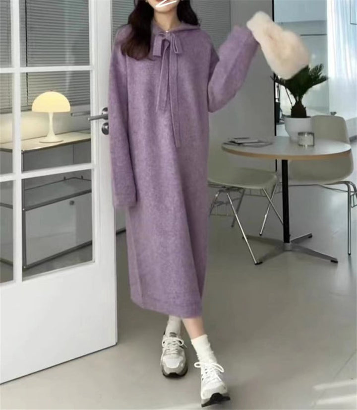 【dress】無地ニットワンピース　M18238