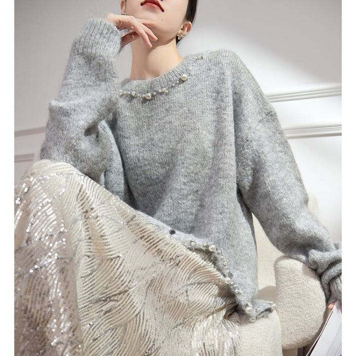 【tops】パールニットセーター　M26933
