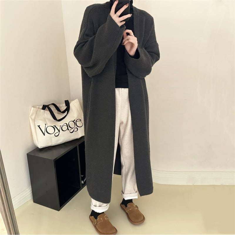 【outer】ロング丈ニットカーデ　M18409