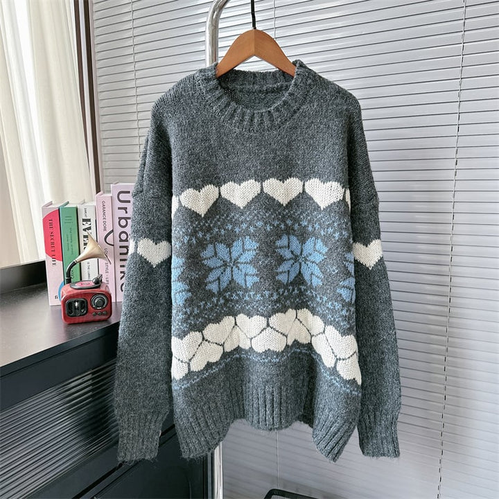 【tops】ジャカードニットセーター　M26883