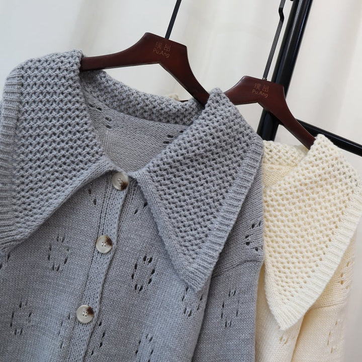 【outer】カットワークニットカーデ　M25737